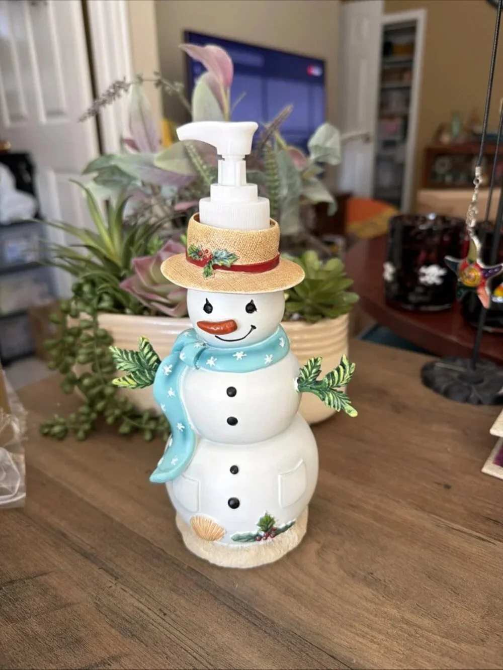 Avanti Coastal Snowman Resin Soap/Lotion Dispenser